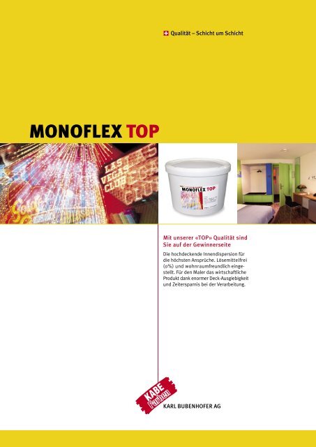 Monoflex Top Flyer.indd - Farbenfabrik Karl Bubenhofer AG