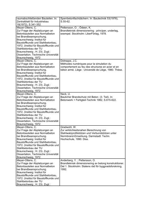 Literatur, die im iBMB/MPA und seinen Vorgängerinstitutionen in ...