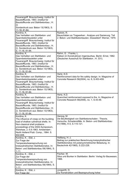 Literatur, die im iBMB/MPA und seinen Vorgängerinstitutionen in ...