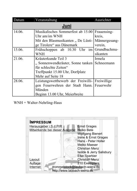 Ausgabe Nr. 17, März 2003 Für großen Unmut seitens ... - Laubach