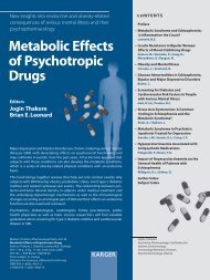Metabolic Effects of Psychotropic Drugs - Karger