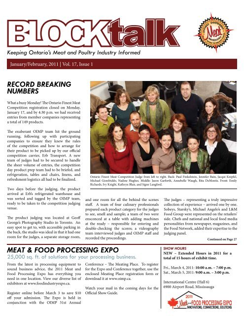 record breaking numbers - Ontario Independent Meat Processors