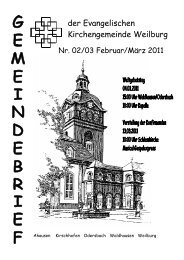 Februar / März 2011 - Ev. Kirchengemeinde Weilburg