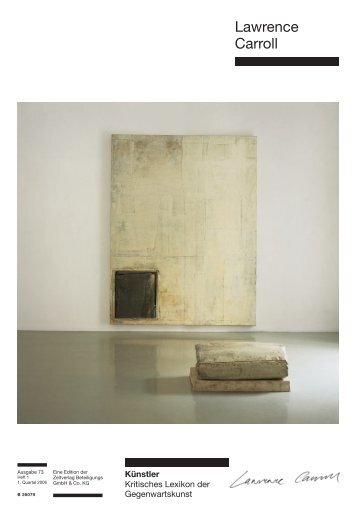 Lawrence Carroll - Zeit Kunstverlag