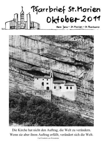 Pfarrbrief 10/2011 - Kath. Kirchengemeinde St. Marien Neunkirchen