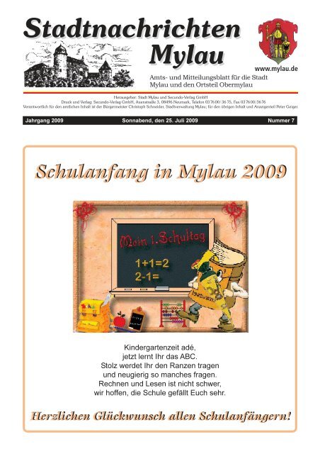 Schulanfang in Mylau 2009