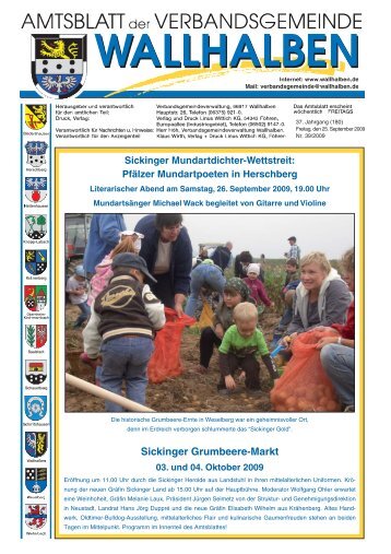 Sickinger Grumbeere-Markt - Verbandsgemeinde Wallhalben