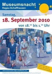 18. September 2010 - Museumsnacht Hegau-Schaffhausen