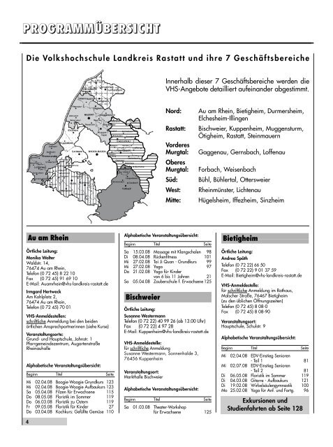 Volkshochschule - VHS Landkreis Rastatt