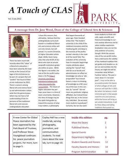 CLAS Newsletter- July 2012 - Park University