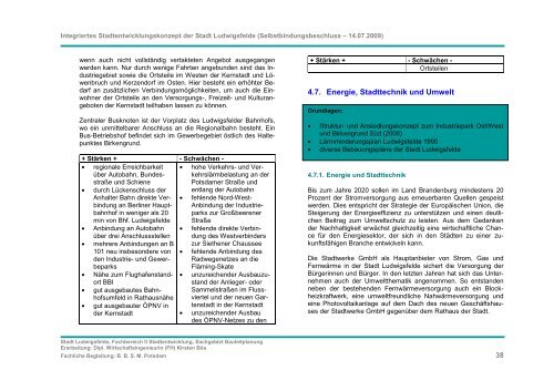 Integriertes Stadtentwicklungskonzept (INSEK) - Stadt Ludwigsfelde