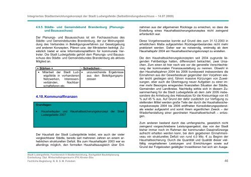 Integriertes Stadtentwicklungskonzept (INSEK) - Stadt Ludwigsfelde