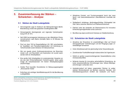 Integriertes Stadtentwicklungskonzept (INSEK) - Stadt Ludwigsfelde