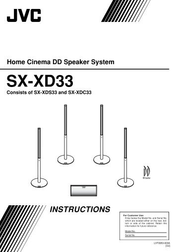 Home Cinema DD Speaker System SX-XD33 Consists of ... - Jvc.dk