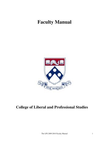 Faculty Manual - Bad Request - University of Pennsylvania