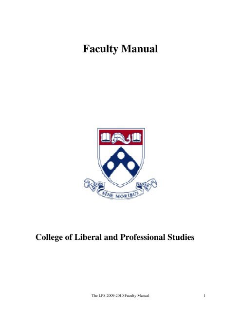 Faculty Manual - Bad Request - University of Pennsylvania