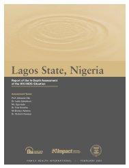 Lagos State, Nigeria - Family Health International
