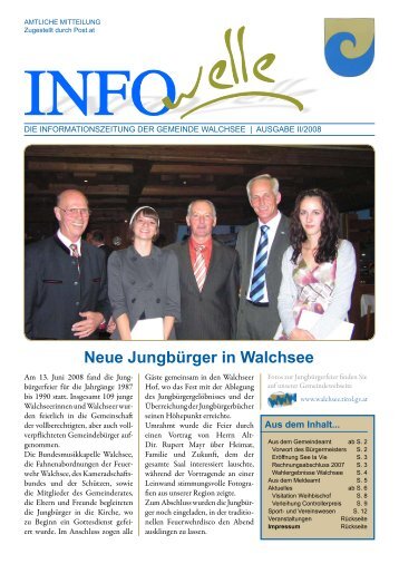 INFOwelle II/2008 (1,51 MB) - Gemeinde Walchsee