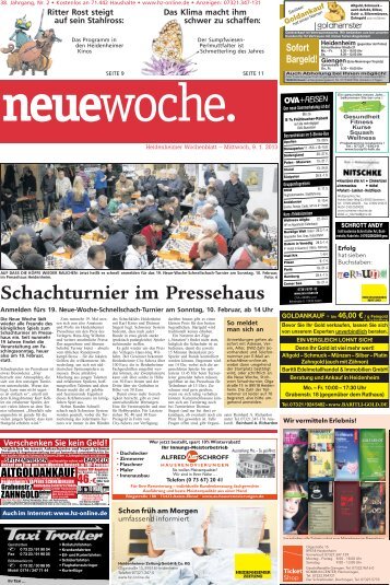 Schachturnier im Pressehaus - Heidenheim