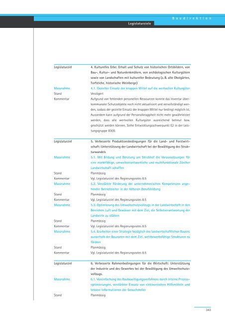 Geschäftsbericht und Rechnung 2008 - Regierungsrat - Kanton Zürich