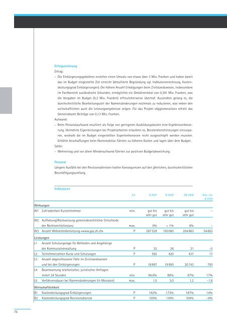 Geschäftsbericht und Rechnung 2008 - Regierungsrat - Kanton Zürich