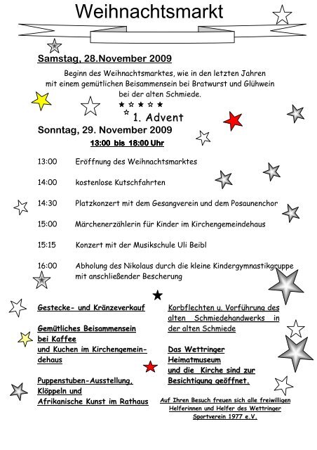 Samstag, 28.November 2009 - Wettringen