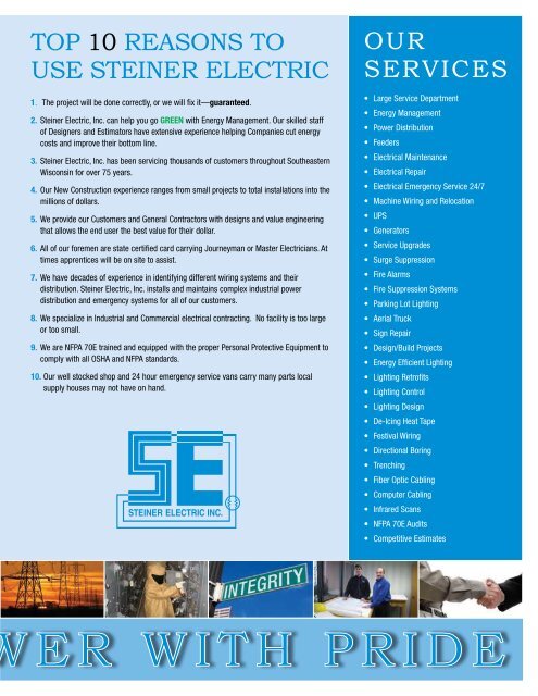 printable brochure - Steiner Electric