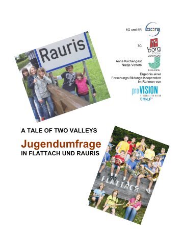 A Tale of Two Valleys: Jugendumfrage - ZAMG