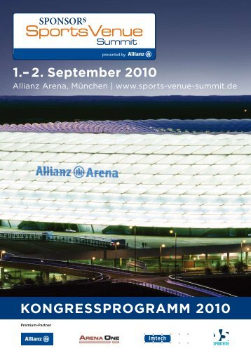 KONGRESSPROGRAMM 2010 - SPONSORs Sports Venue Summit