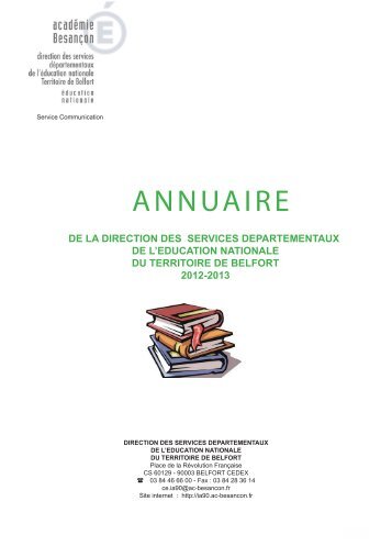 Annuaire complet D.S.D.E.N. 90 - Rectorat de l'académie de ...