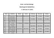 Amts- und Gerichtstage Bezirksgericht Spittal/Drau 1.1.2012 bis 31.3 ...