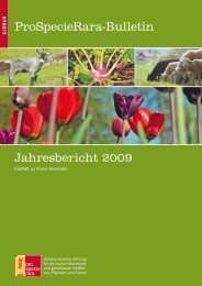 ProSpecieRara-Bulletin Jahresbericht 2009