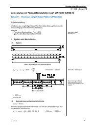 Beispiel 1: Decke aus vorgefertigten Platten mit Wandlast