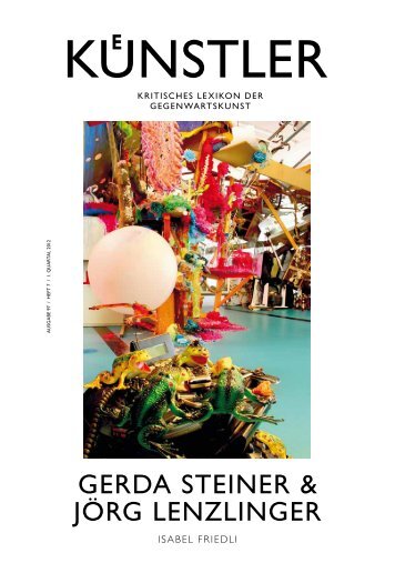 Gerda steiner & JörG LenzLinGer - Zeit Kunstverlag