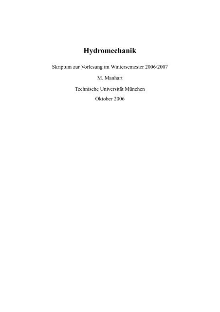 Hydromechanik