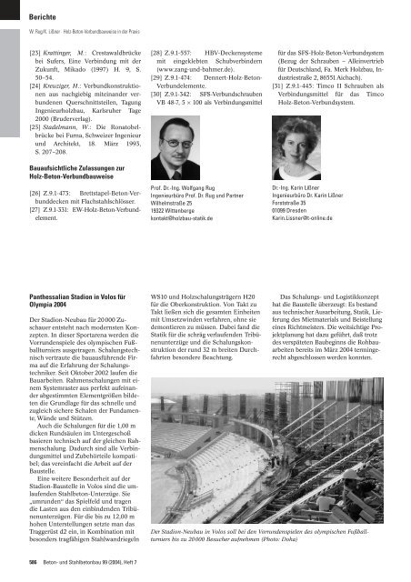 Holz-Beton-Verbundbauweise in der Praxis - Dr. Rug & Partner