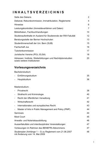 pdf, 234KB - Rechtswissenschaftliche Fakultät - Universität Bern