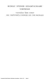 rudolf steiner gesamtausgabe vorträge - Freie Verwaltung des ...