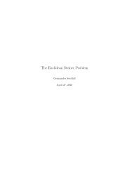 The Euclidean Steiner Problem - Department of Mathematical ...
