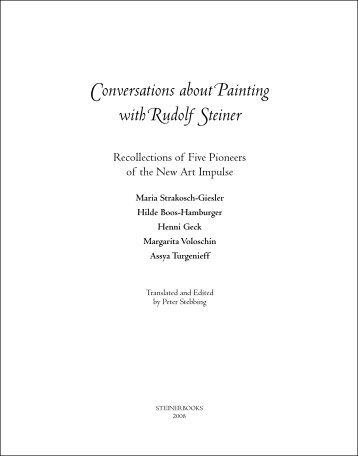 Conversations about Painting with Rudolf Steiner - SteinerBooks