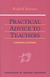 Practical Advice to Teachers - SteinerBooks