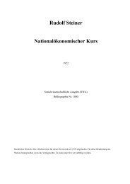 Rudolf Steiner Nationalökonomischer Kurs - Institut für soziale ...