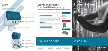 Steiner System Visio Line Hygiene on hand