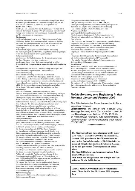 Amtsblatt 04/2008 - Stadt Lauchhammer