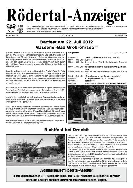 Badfest am 22. Juli 2012 Massenei-Bad ... - bei Stadtmax.de