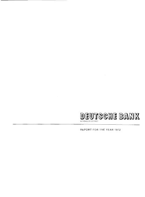 report for the year 1972 - Historische Gesellschaft der Deutschen ...