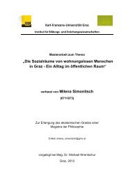 „Die Sozialräume von wohnungslosen Menschen in Graz - Ein ...