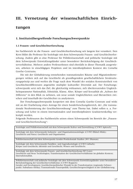 Strukturplan des Fachbereichs - Kolloquium: Theorie und Praxis ...