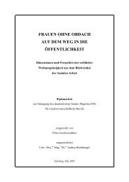 FRAUEN OHNE OBDACH AUF DEM WEG IN DIE ÖFFENTLICHKEIT