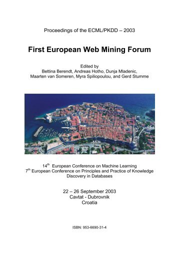 First European Web Mining Forum